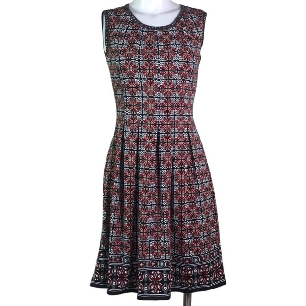 MAX STUDIO GRAPHIC PRINT‎ SLEEVELESS STRETCH DRESS